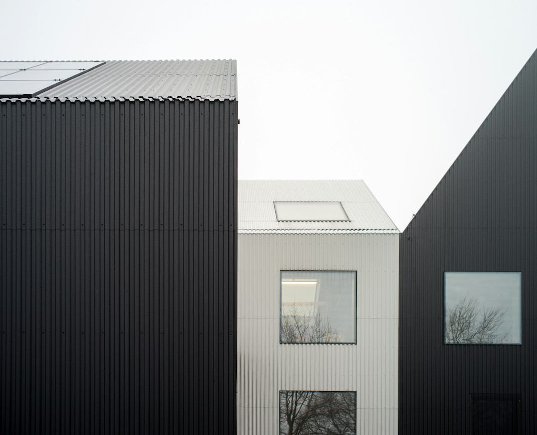 Modern Danish building facade with clean geometric lines