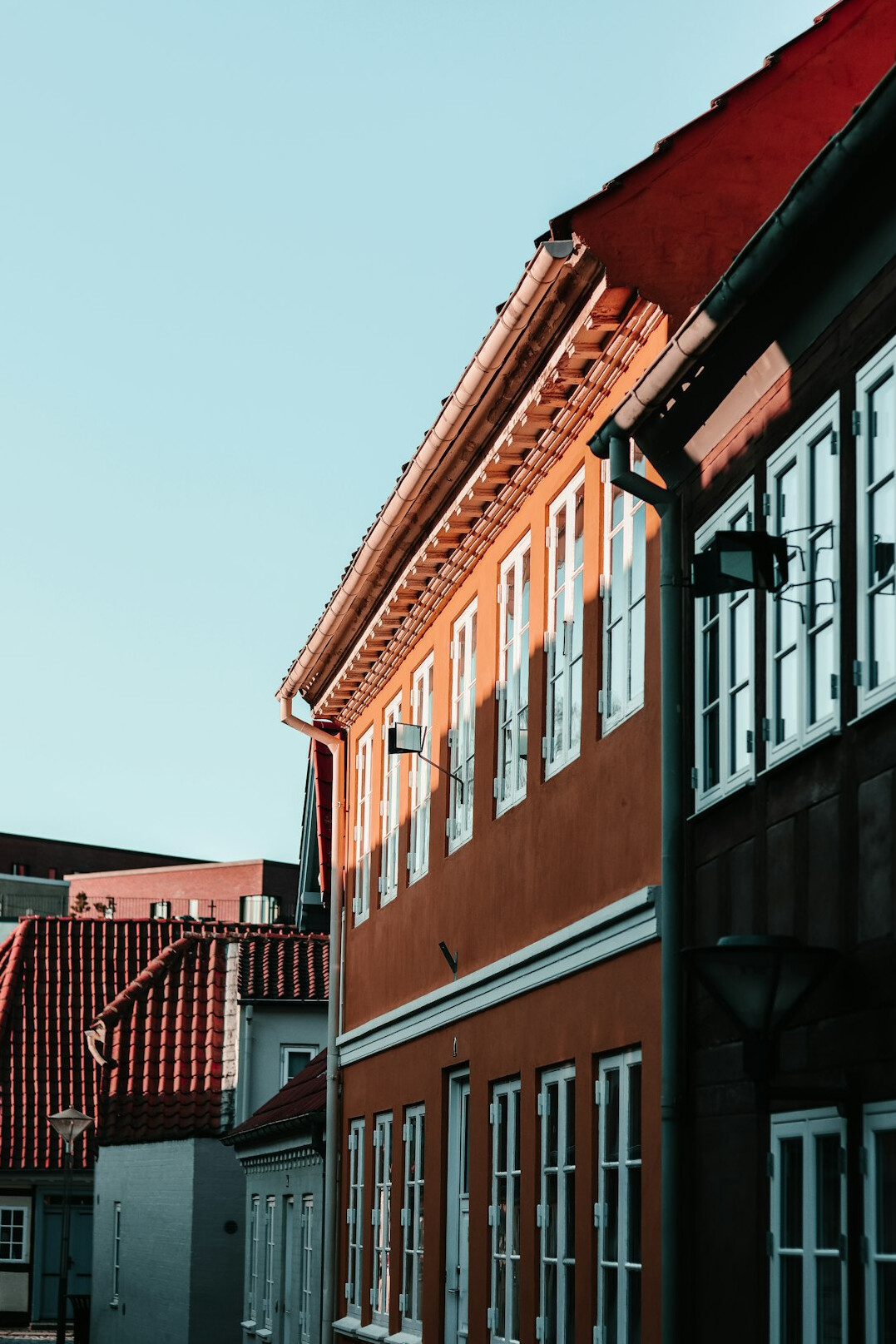 Historic half-timbered houses in Odense old town