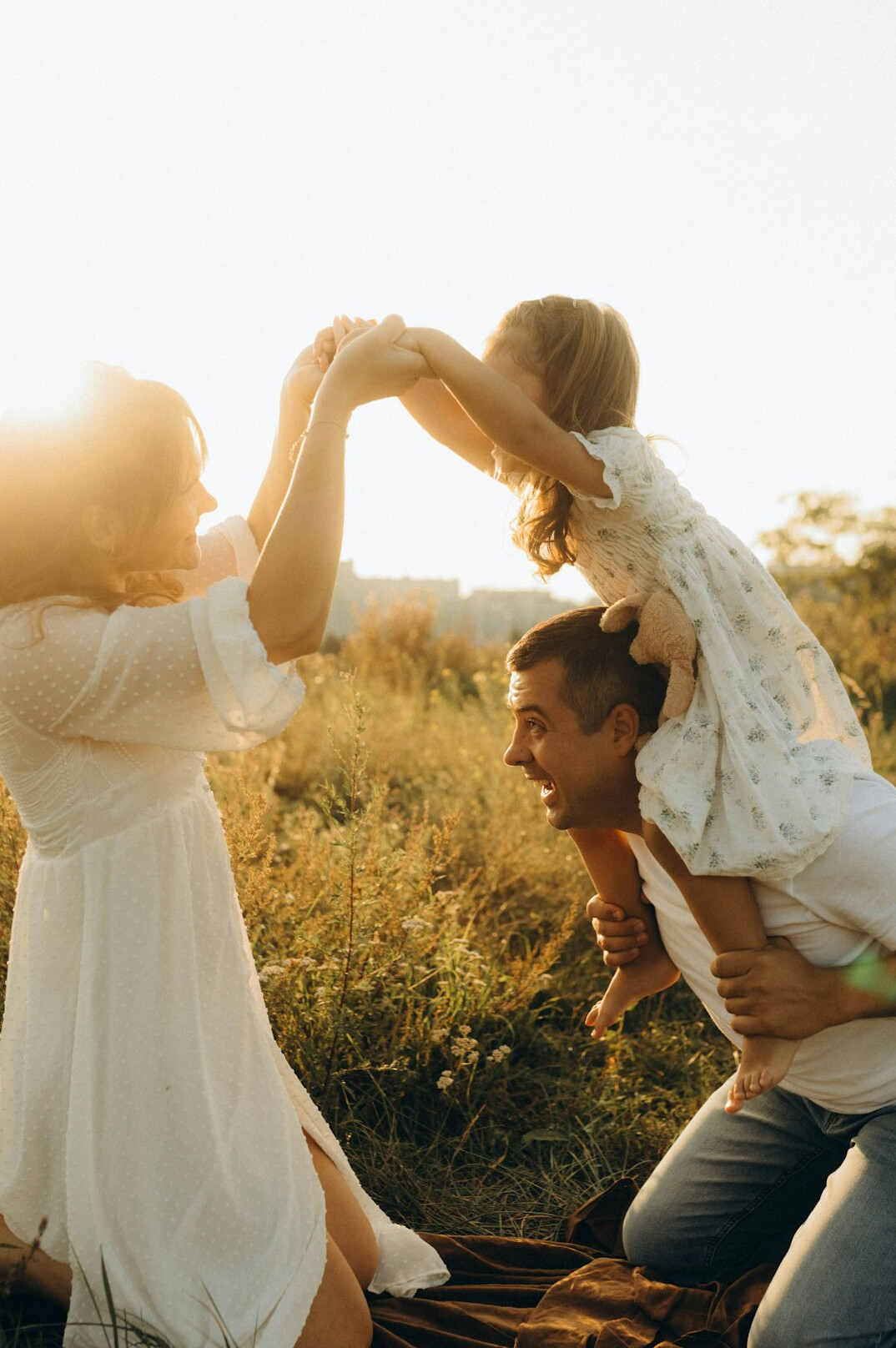 family sharing memories